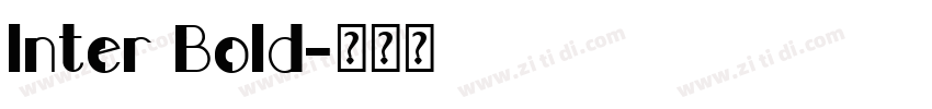 lnter Bold字体转换
